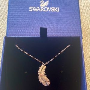 Swarovski feather necklace